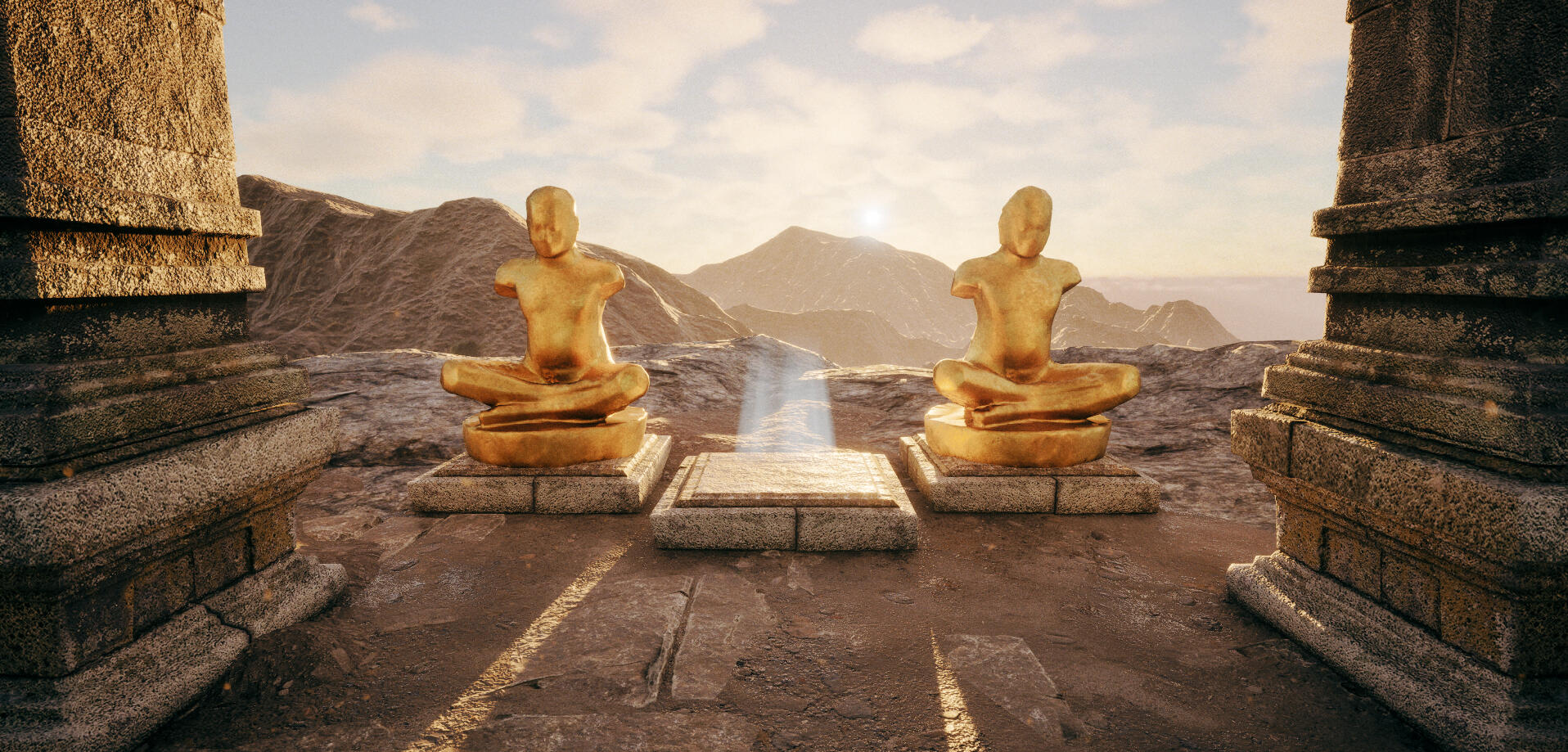 communicating to stand on the podium: empty podium reinforced by "broken pattern" and spatial UI.