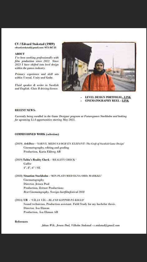 Edvard Stokstad CV 2025 ENG