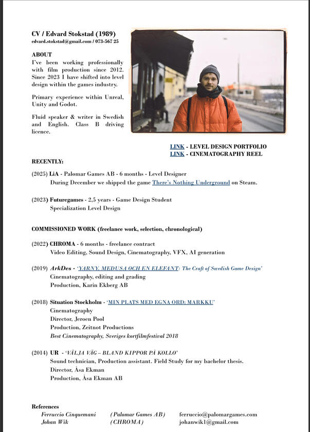 Edvard Stokstad CV 2025 ENG