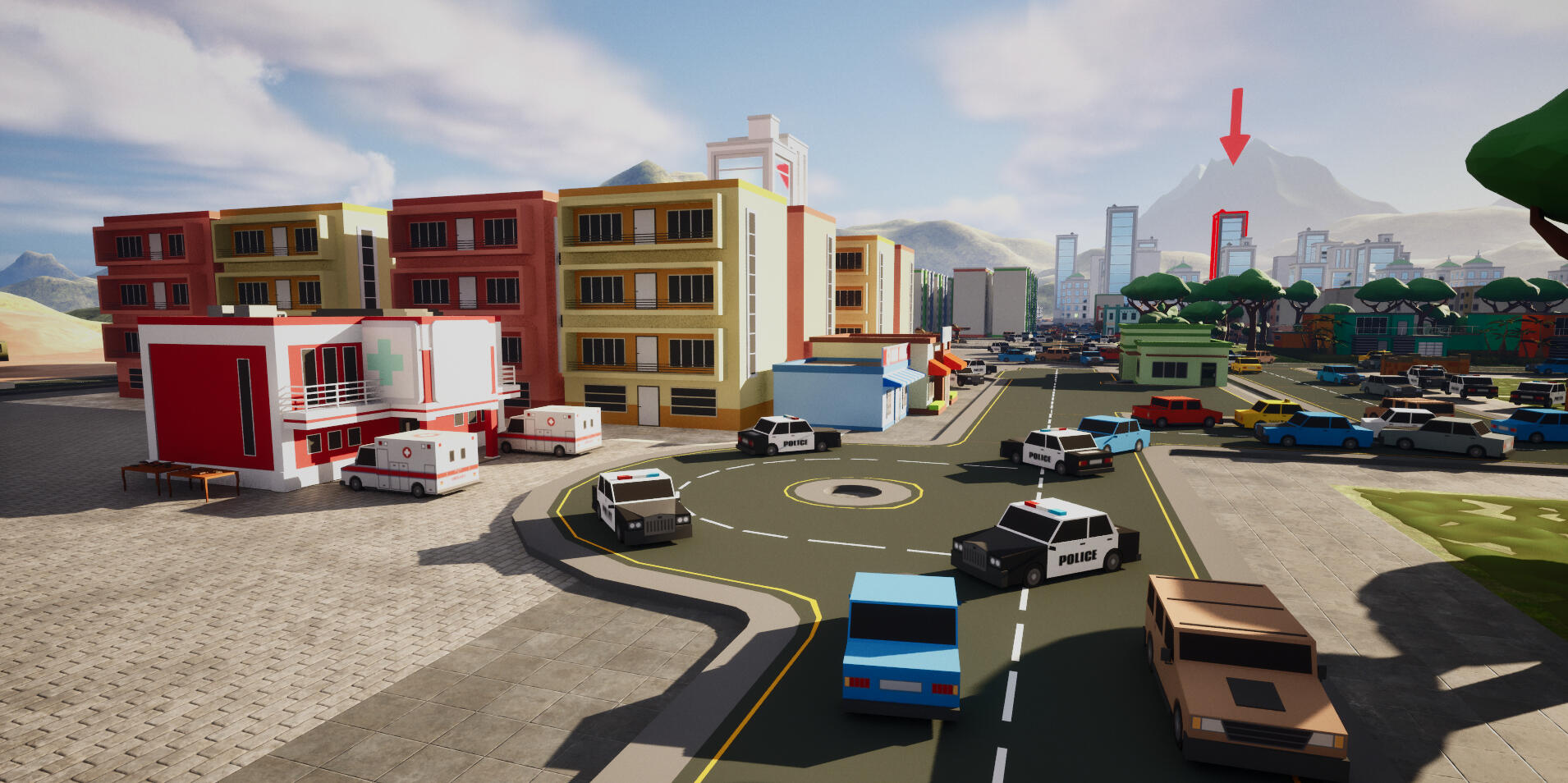 Hospital with some extra enemies posted serves as a landmark and indication that certain sites could have more protection.