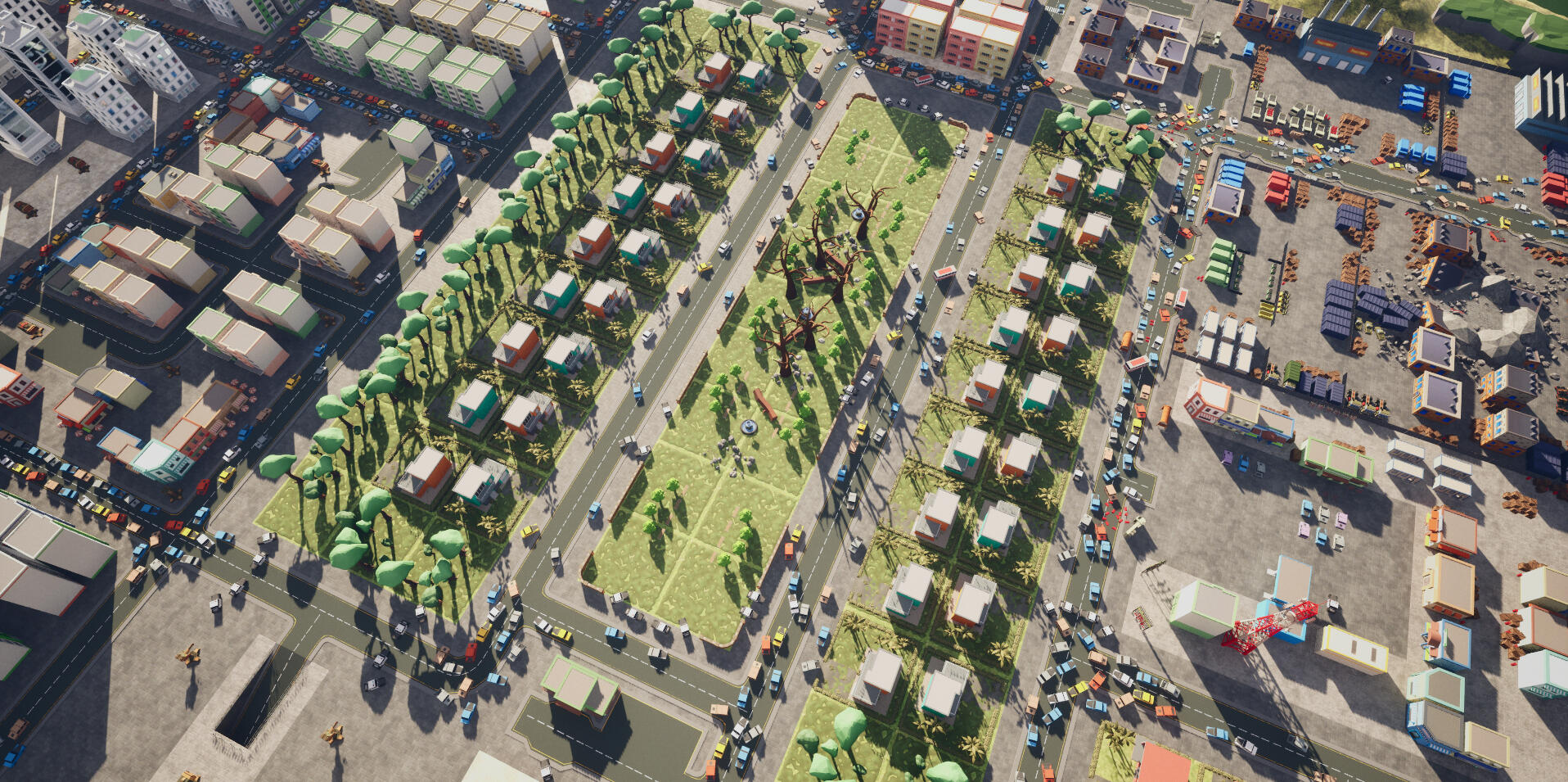 Second area - built around a park - with some more open spaces and less stray cars, the focus here is dealing with the increasing amount of enemies and enemy types.