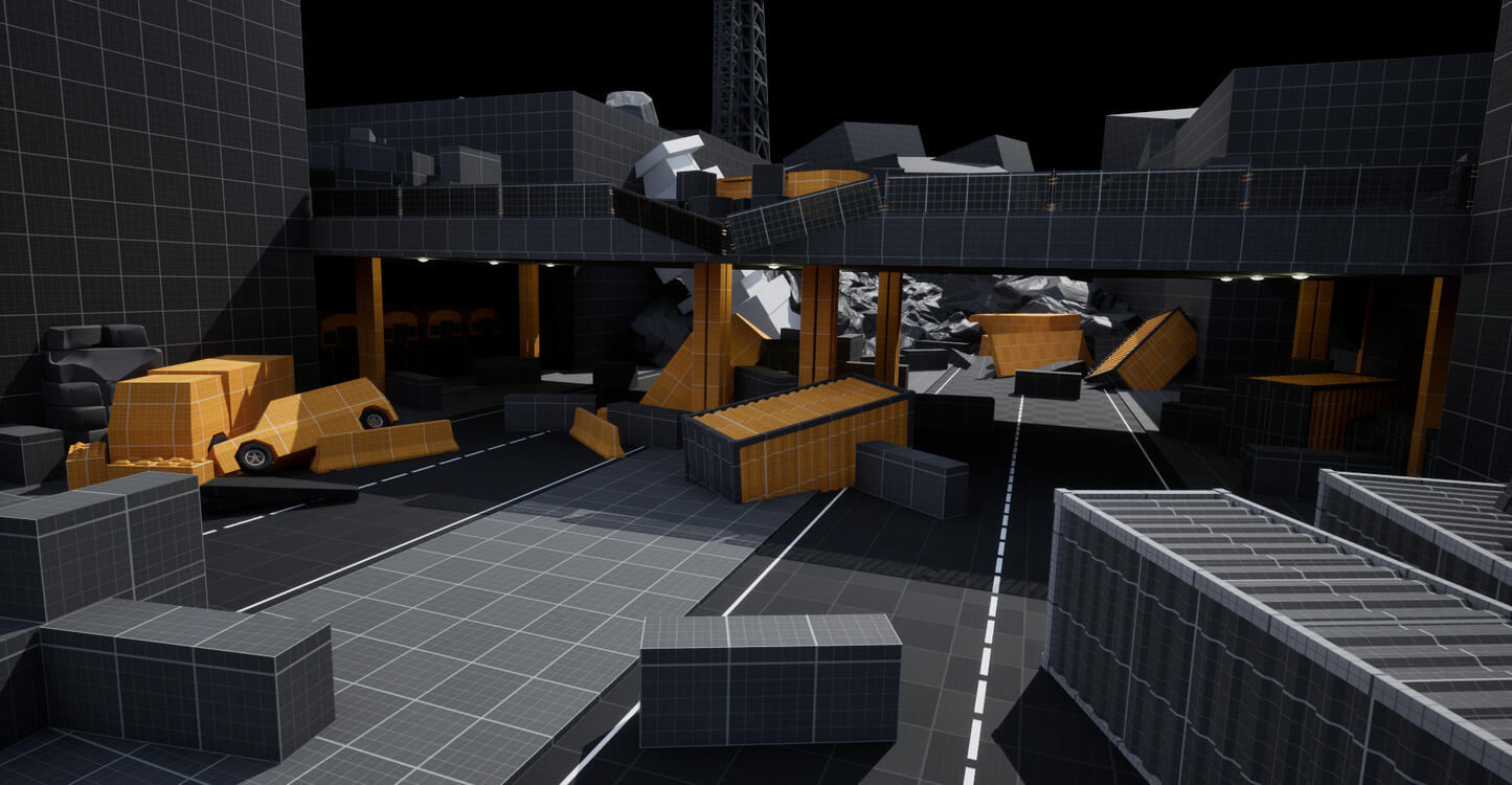 Section under bridge