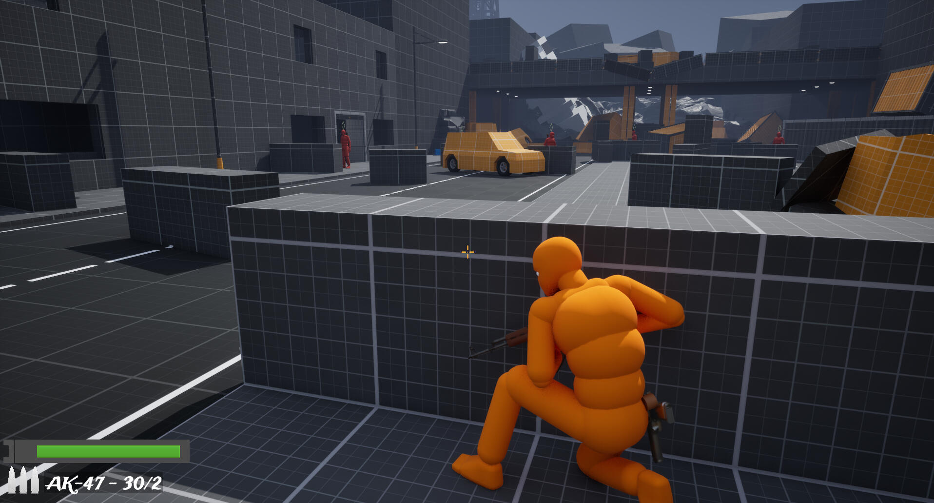 Initial position entering the first combat encounter.